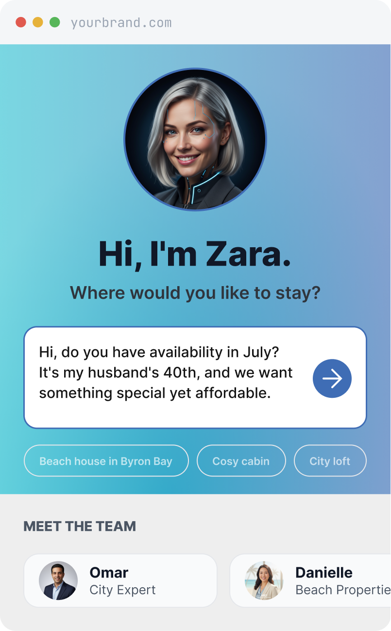 AI booking site