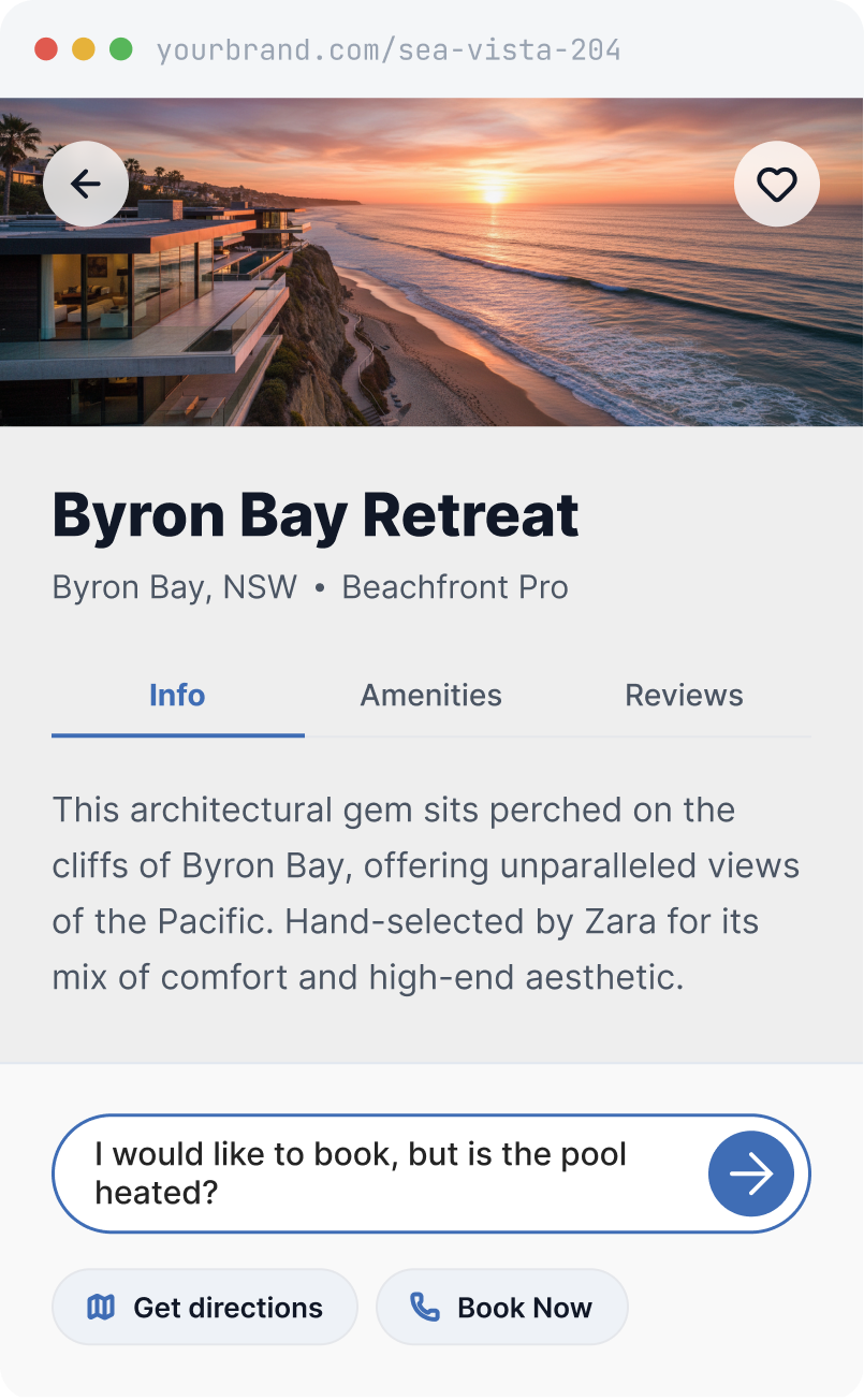 AI booking site
